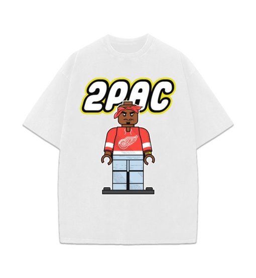 2Pac Building Block Brick Style Character Graphic Cute Funny T-Shirt