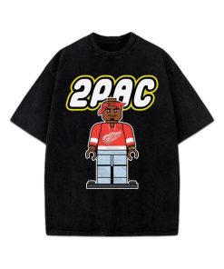 2Pac Building Block Brick Style Character Graphic Cute Funny T-Shirt