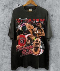 Dennis Rodman 90s bootleg t-shirt Dennis Rodman vintage basketball t-shirt gift for basketball fan gift for him Chicago