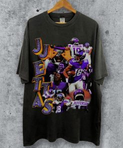 Justin Jefferson Vintage 90s Graphic Style T-Shirt, Justin Jefferson Shirt, Vintage Oversized Sport Tee, Unisex shirt