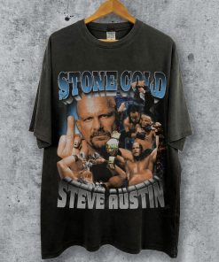 Limited Stone Cold 90s Vintage Oversized T-Shirt - Steve Austin Professional Wrestler 90s Booteg Style Vintage TShirt