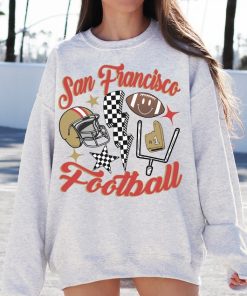 Retro San Francisco Football Crewneck Sweatshirt / T-Shirt, The Niners, Vintage San Francisco Sweatshirt 49er