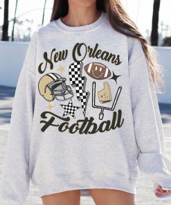 Retro New Orleans Football Crewneck Sweatshirt / T-Shirt, Saints Shirt, Vintage New Orleans Sweatshirt