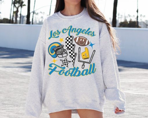 Retro Los Angeles Football Crewneck Sweatshirt / T-Shirt, Vintage Los Angeles Football Sweatshirt, Rams Sweatshirt