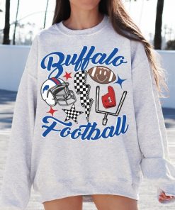 Retro Buffalo Football Crewneck Sweatshirt / T-Shirt, Vintage Buffalo Bill Sweatshirt, Buffalo New York