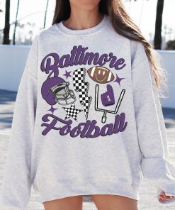 Retro Baltimore Football Crewneck Sweatshirt  T-Shirt , Vintage Baltimore Football Shirt, Ravens Shirt