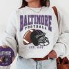 Vintage Baltimore Football Crewneck Sweatshirt  T-Shirt , Vintage Style Baltimore Shirt, Ravens Crewneck