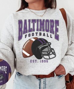 Vintage Baltimore Football Crewneck Sweatshirt  T-Shirt , Vintage Style Baltimore Shirt, Ravens Crewneck