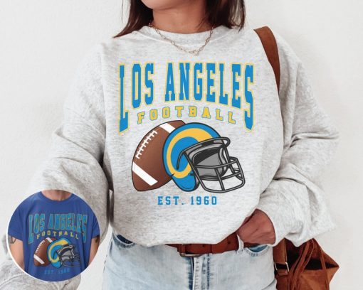 Vintage Los Angeles Football Crewneck Sweatshirt / T-Shirt, Rams Sweatshirt, Vintage Style Los Angeles Football Shirt