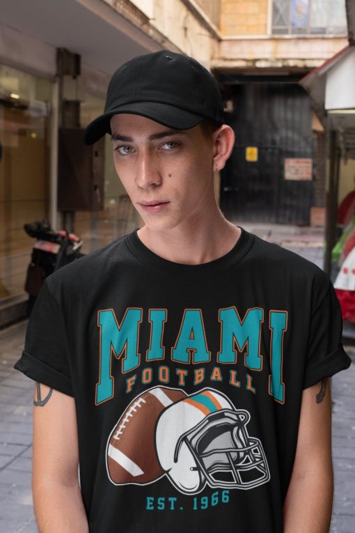 Vintage Miami Football Crewneck Sweatshirt / T-Shirt, Dolphin Sweatshirt, Vintage Style Miami Football Sweatshirt