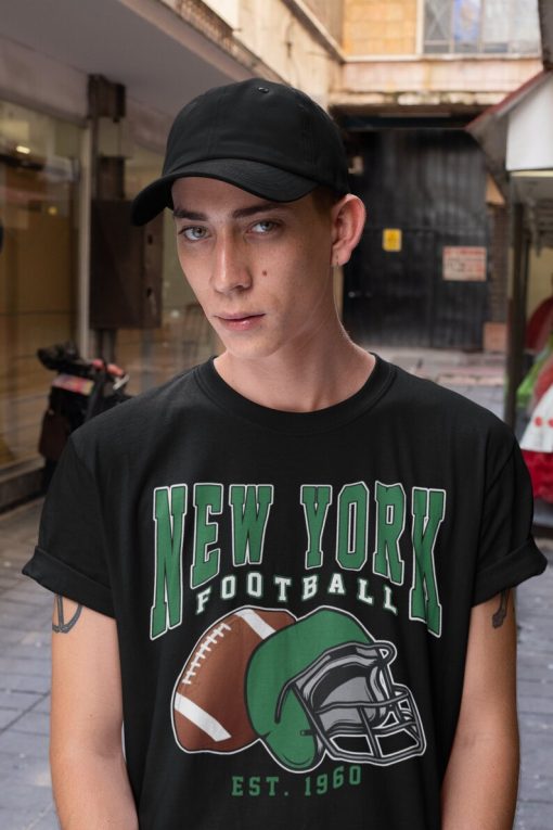 Vintage New York Football Crewneck Sweatshirt  T-Shirt , Vintage Style New York Football, Jets Shirt New York Shirt