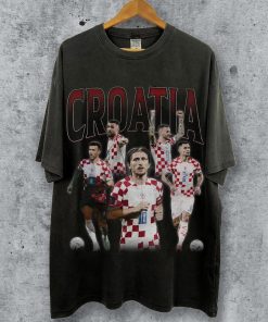 Vintage Retro Croatia Soccer Team Shirt, Soccer Bootleg Shirt, Soccer Shirt, Football Fan Gifts, Soccer Tee