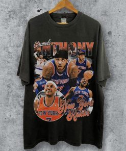 Vintage 90s Basketball Bootleg Style T-Shirt, Carmelo Anthony Graphic Tee, Carmelo Anthony Shirt, Retro Basketball Shirt