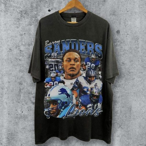 Barry Sanders Vintage 90s Graphic Style T-Shirt, Barry Sanders Shirt, Vintage Oversized Sport Tee, Unisex shirt