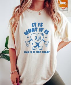 It Is What It Is And It Is Not Great, Meme T Shirt, Funny T Shirt, Sarcasm T Shirt, Vintage Cartoon, Unisex