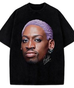 Dennis Rodman Purple Hair Rodzilla flamboyant 90's Vintage Design Retro T-Shirt