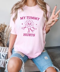 My Tummy Hurts, Tummy Ache Survivor, Meme T Shirt, Funny T Shirt, Retro Cartoon, Vintage Cartoon, UNISEX