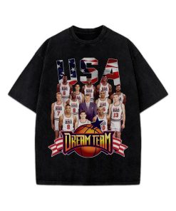 1992 USA Dream Team Olympics Basketball Vintage Retro Style Graphic T-Shirt