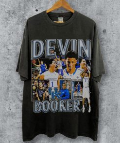 Vintage 90s Basketball Bootleg Style T-Shirt, DEVIN BOOKER Graphic Tee, Retro Basketball Shirt Unisex Graphic Tee