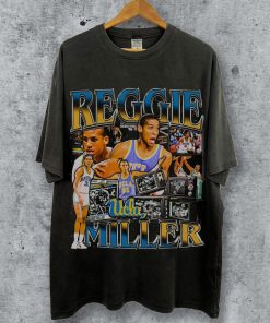 Vintage 90s Graphic Style Reggie Miller T-Shirt - Reggie Miller Graphic Shirt - Retro Basketball Oversized T-Shirt