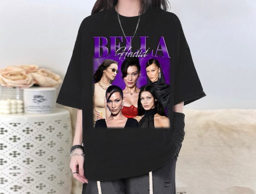 Bella Hadid Vintage Shirt, Bella Hadid Graphic Unisex Hoodie, Bella Hadid Fans Gift, Bella Hadid Tee, Retro Shirt