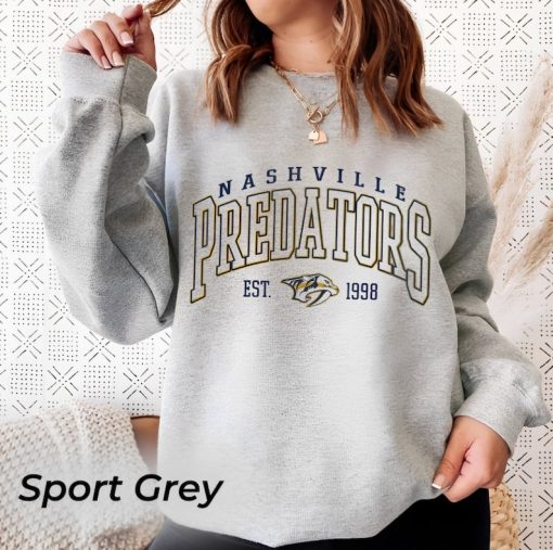 Vintage Nashville Predators Sweatshirt, Predators Tee, Hockey Sweatshirt, College Sweater, Hockey Fan Shirt