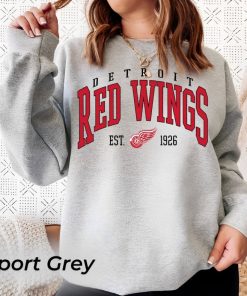 Vintage Detroit Red Wings Sweatshirt, Red Wings Tee, Hockey Sweatshirt, College Sweater, Hockey Fan Shirt