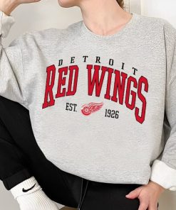 Vintage Detroit Red Wings Sweatshirt, Red Wings Tee, Hockey Sweatshirt, College Sweater, Hockey Fan Shirt