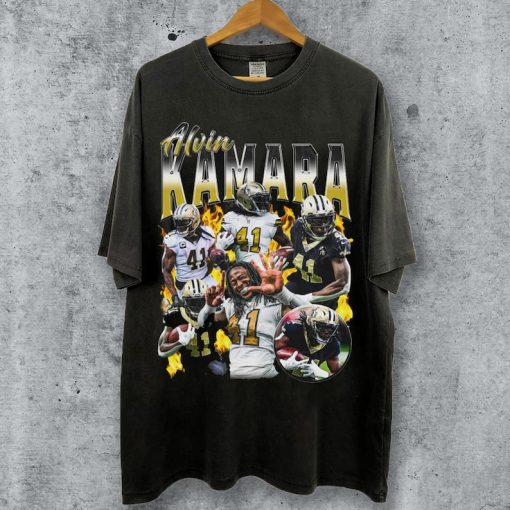 Vintage 90s Graphic Style Alvin Kamara T-Shirt, Alvin Kamara shirt, Vintage Oversized Sport Tee