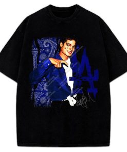 Michael Jackson Gang LA Los Angeles Blue Bandana Snoop Dogg 90's Graphic T-Shirt