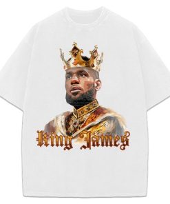 Lebron James King James T Shirt Year 21 Basketball - Vintage Painting Style Graphic Design T-Shirt