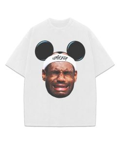 LeBron James Crying Meme Disney LeMickey Bubble Championship Lebron Hater Graphic Funny T-Shirt