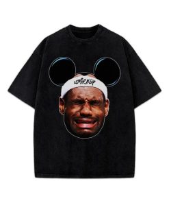 LeBron James Crying Meme Disney LeMickey Bubble Championship Lebron Hater Graphic Funny T-Shirt