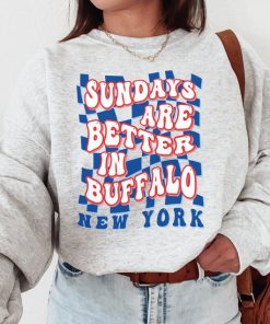 Sundays are Better in Buffalo, Buffalo Football Shirt, Vintage Style Buffalo Football