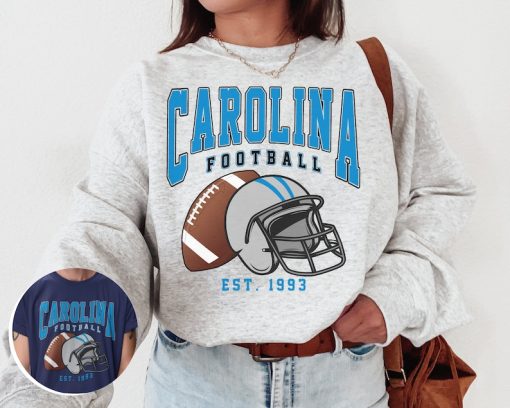 Vintage Carolina Football Crewneck Sweatshirt / T-Shirt, Panthers Sweatshirt, Vintage Style Carolina Shirt