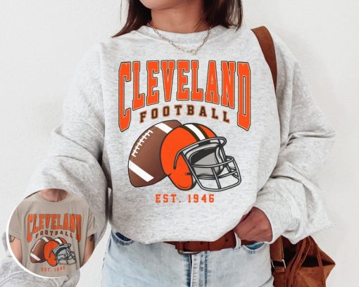 Vintage Cleveland Football Crewneck Sweatshirt / T-Shirt, Browns Sweatshirt, Vintage Style Cleveland Shirt