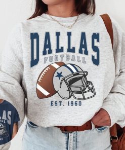 Vintage Dallas Football T-Shirt  Sweatshirt, Cowboy Sweatshirt, Vintage Style Dallas Football Shirt, Dallas Fans Gift