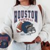 Vintage Houston Football Crewneck Sweatshirt  T-Shirt, Texan Sweatshirt, Vintage Style Houston Shirt, Houston Fans Gift