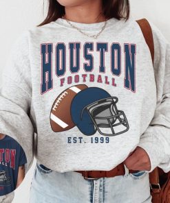 Vintage Houston Football Crewneck Sweatshirt  T-Shirt, Texan Sweatshirt, Vintage Style Houston Shirt, Houston Fans Gift