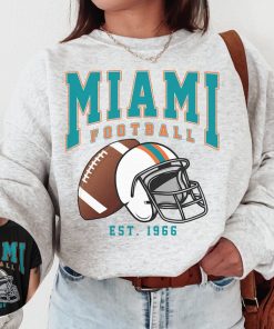 Vintage Miami Football Crewneck Sweatshirt / T-Shirt, Dolphin Sweatshirt, Vintage Style Miami Football Sweatshirt