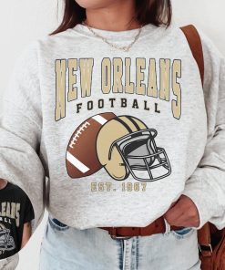 Vintage New Orleans Football Crewneck Sweatshirt / T-Shirt, Saints Shirt, Vintage Style New Orleans Shirt