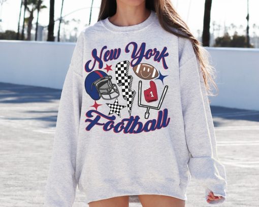 Retro Giant Sweatshirt, Retro New York Football Crewneck, NY Giant Sweatshirt, Vintage New York Football Shirt