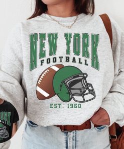 Vintage New York Football Crewneck Sweatshirt  T-Shirt , Vintage Style New York Football, Jets Shirt New York Shirt