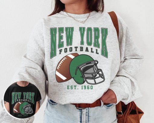 Vintage New York Football Crewneck Sweatshirt  T-Shirt , Vintage Style New York Football, Jets Shirt New York Shirt