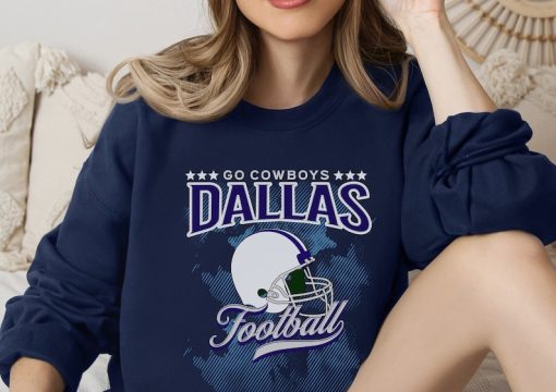 Vintage Dallas Sweatshirt, Dallas Football Crewneck, Retro Cowboys Sweater, Game Day Dallas Sweatshirt