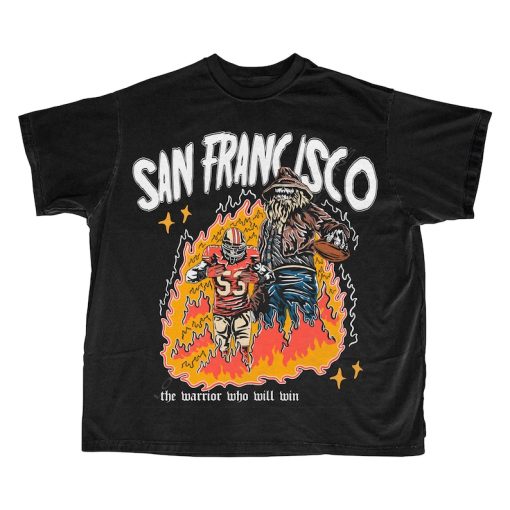 San Francisco Football T Shirt | San Francisco Graphic Bootleg T Shirt | Vintage San Francisco City Football