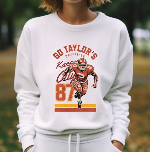 Go Taylors Boyfriend Sweatshirt, Funny Version Sweatshirt, 87 Kelce Sweater, Kansas City Sweater