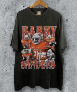 Vintage 90s Graphic Style Barry Sanders T-Shirt, Barry Sanders Shirt, Retro Barry Sanders Oversized Football Bootleg Tee