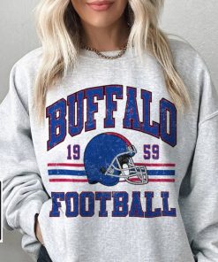 Vintage Buffalo Football Sweatshirt, Shirt Retro Style 90s Vintage Unisex Crewneck