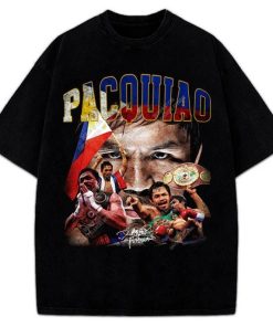 Manny Pacquiao Pacman Goat Boxing Vintage Style Graphic Design T-Shirt